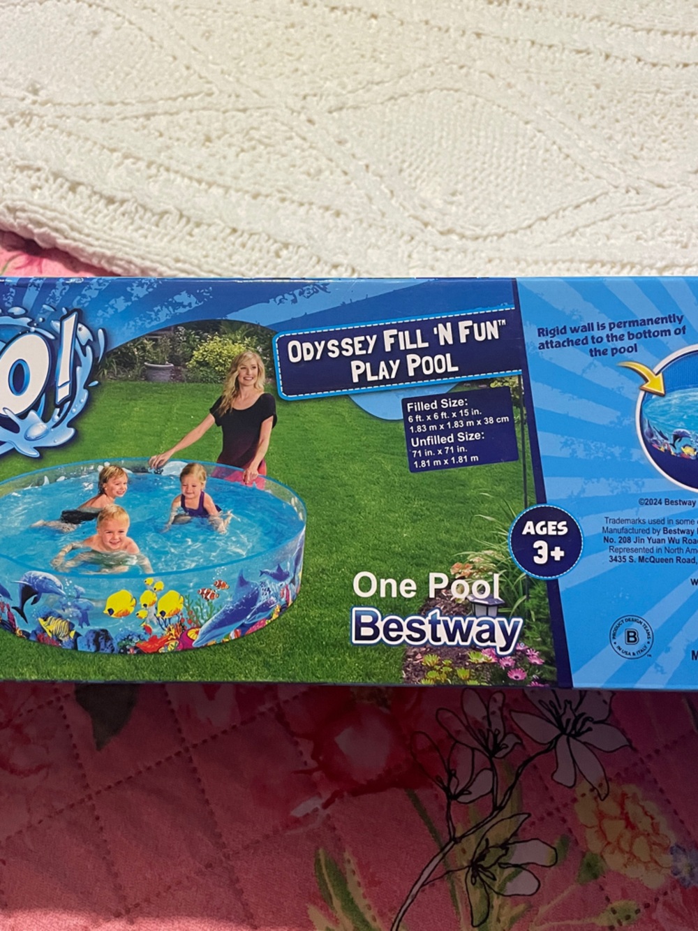 Bestway Kids Blue Odyssey Fill 'N Fun Play Pool